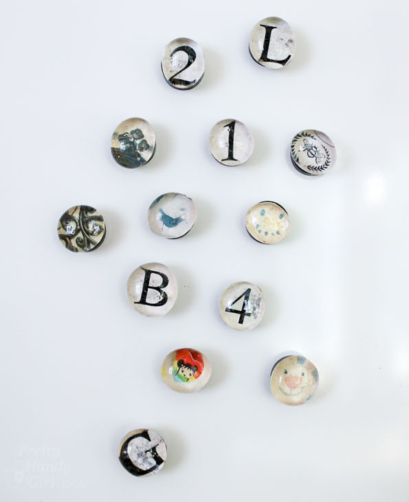 finished glass bead magnets