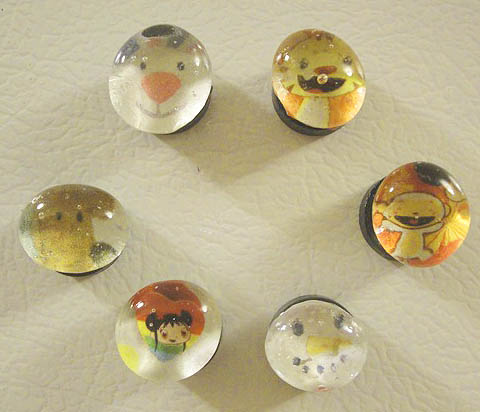 cartoon character glass beads