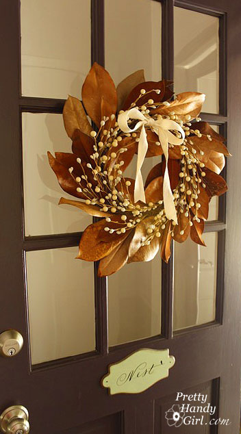 Dried Magnolia Wreath | Pretty Handy Girl