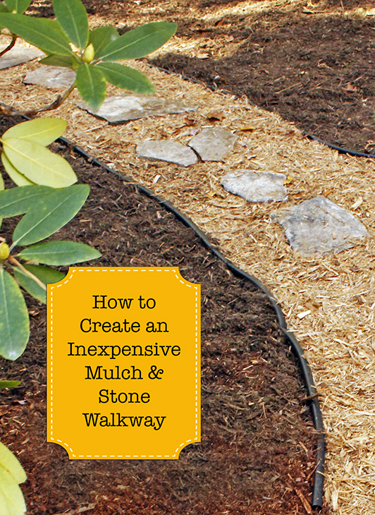 How to Create an Inexpensive Stone & Mulch Walkway