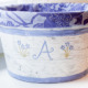 Faux Chippy Painted Metal Pail with Liner