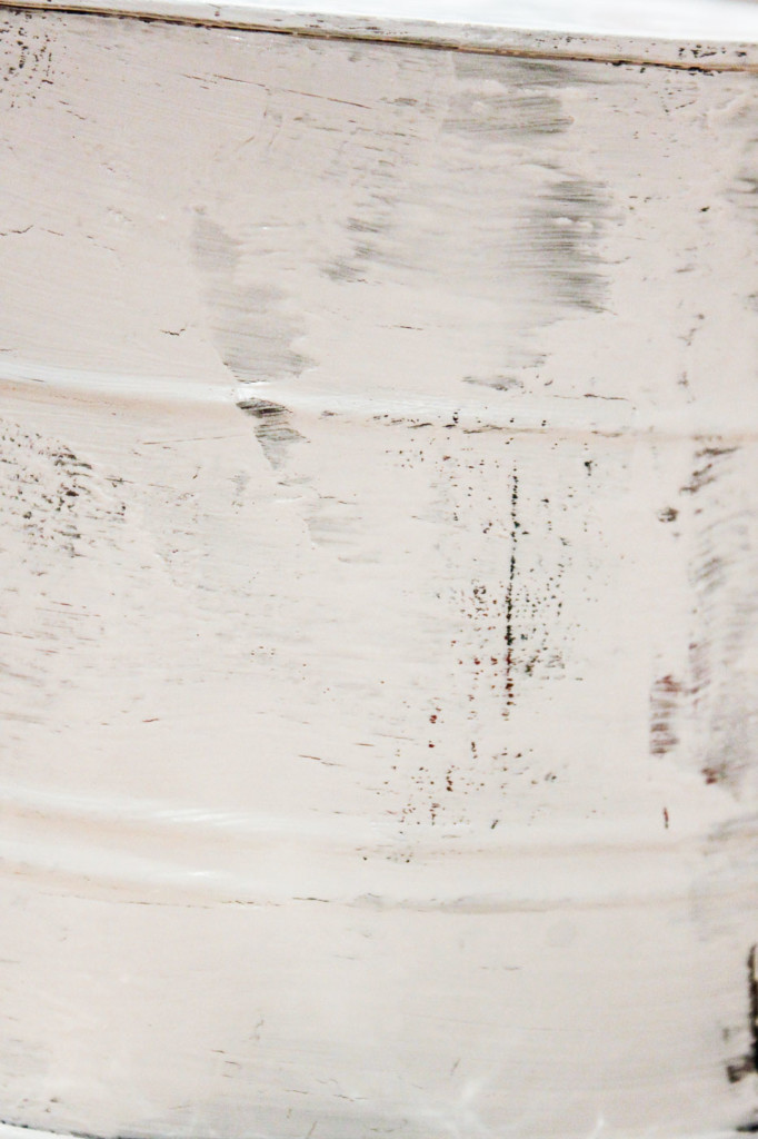closer up painted chipping pail