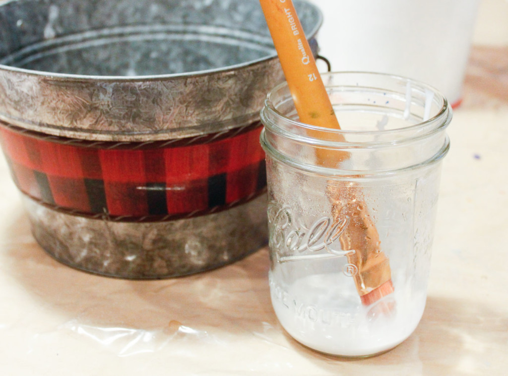 mixing glue with water
