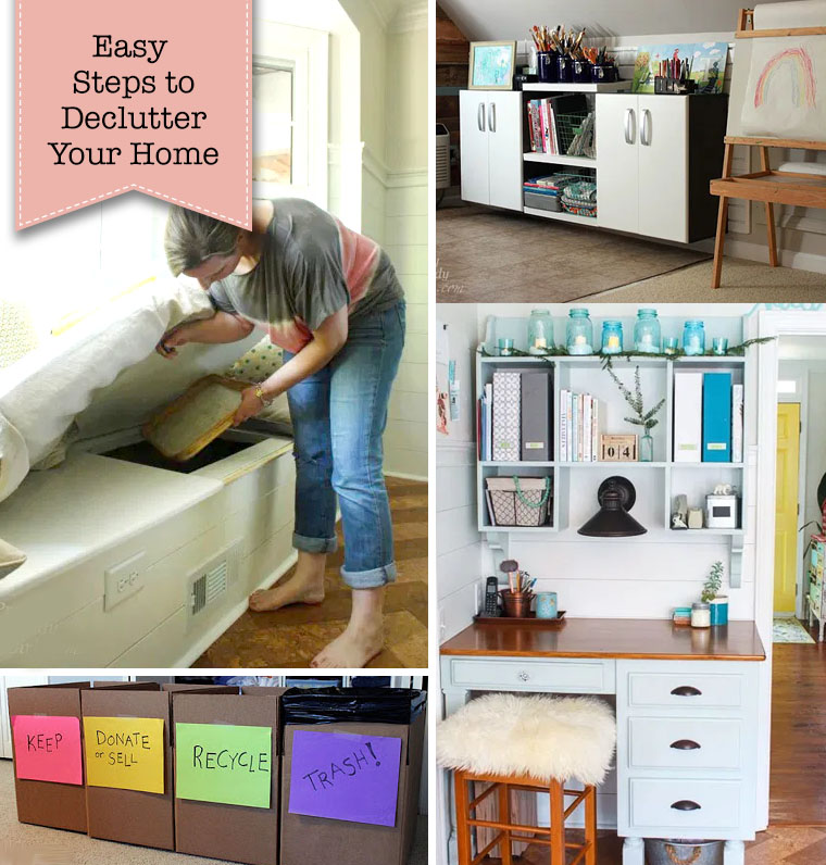 easy steps to declutter home