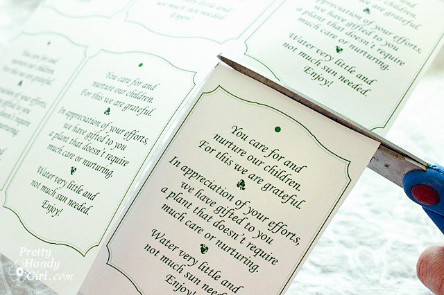 Thank You For Nurturing My Child Teacher Gift Idea | Pretty Handy Girl