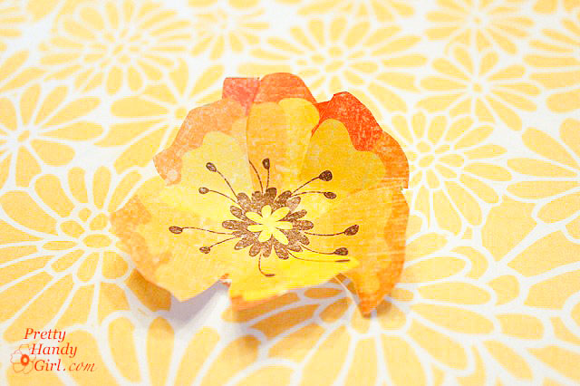 cut out scrapbook paper flower