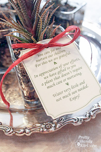 Thank You For Nurturing My Child Teacher Gift Idea | Pretty Handy Girl