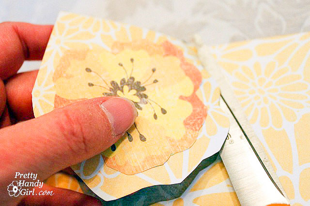match up flower with coordinating paper