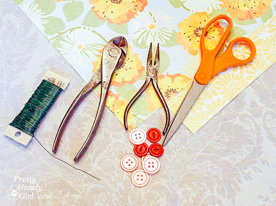 materials to make button flowers