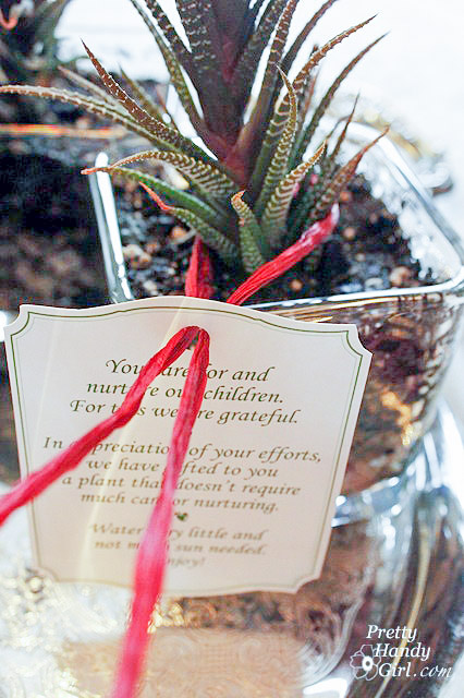 Thank You For Nurturing My Child Teacher Gift Idea | Pretty Handy Girl
