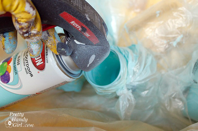Spraying-into-bottle