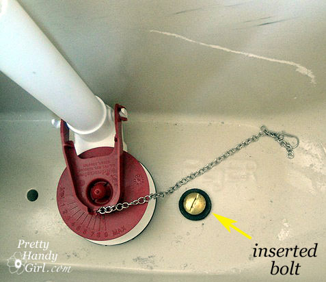 inserted_tank_bolt Toilet Repairs Replacing the Overflow Tube and Flapper