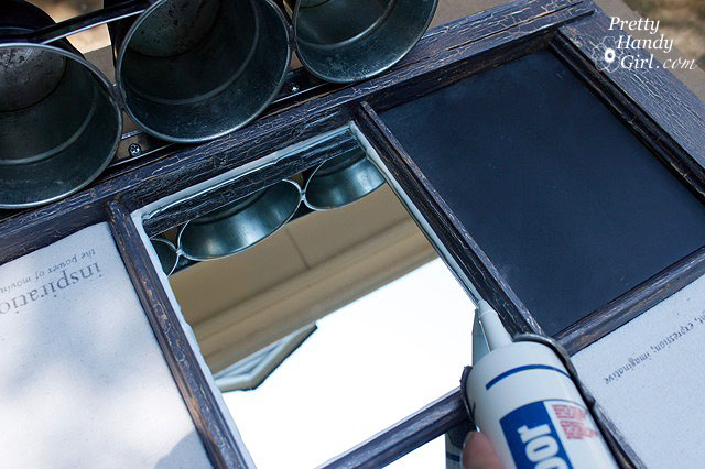 Mirrored Window with Spray Paint