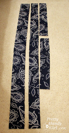 Sewing a Bench Cushion fabric strips