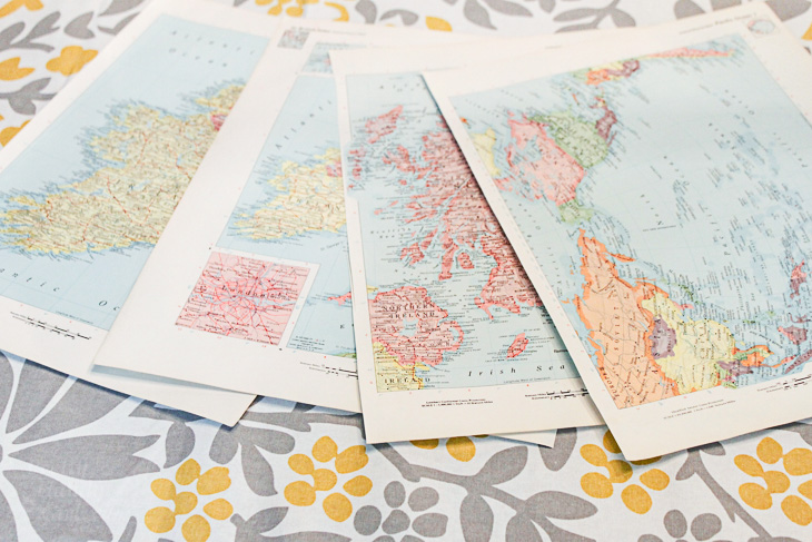 Vintage Map Lampshade | Pretty Handy Girl