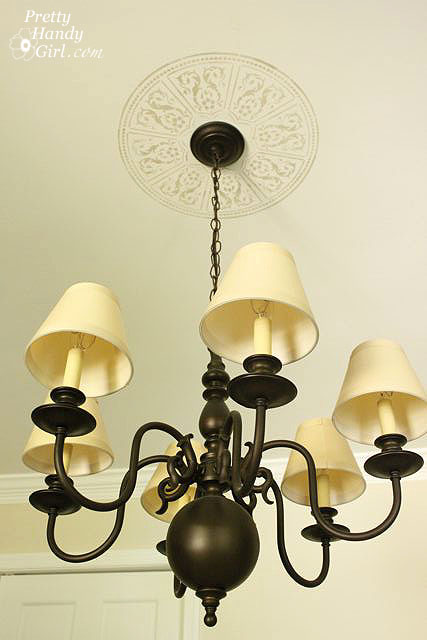 Creating a Faux Ceiling Medallion with Stencils