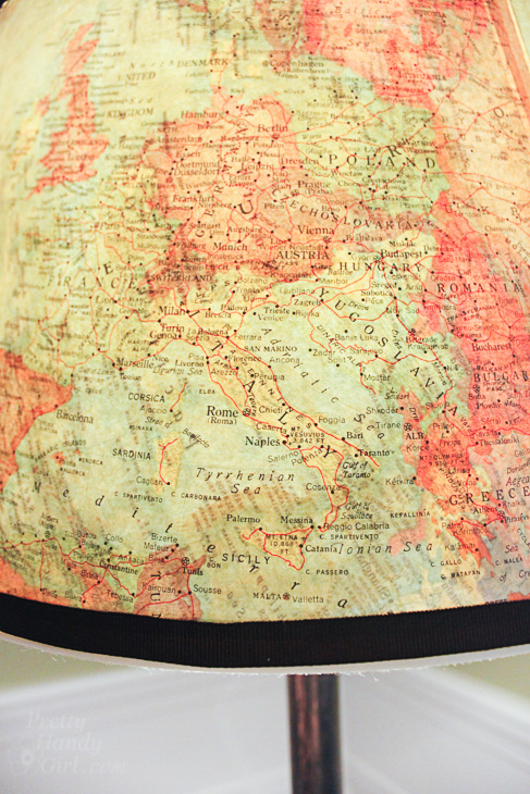 Vintage Map Lampshade | Pretty Handy Girl