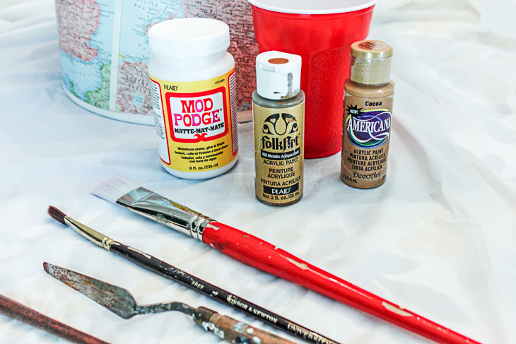 Vintage Map Lampshade | Pretty Handy Girl