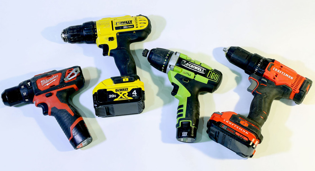 variety of cordless drills