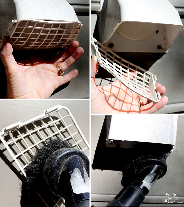 cleaning_exterior_dryer_vent Clean Your Dryer Ducts - Prevent Fires