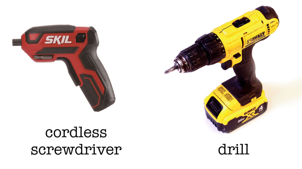 cordless screwdriver vs a drill