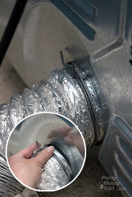 pinch_to_remove_dryer_hose Clean Your Dryer Ducts - Prevent Fires