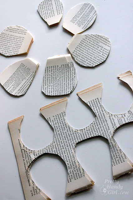 cut_petals_out Book Page Rose Wreath
