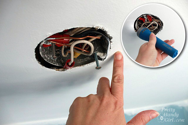 flashlight_look_for_joist How to Swag a Light Fixture