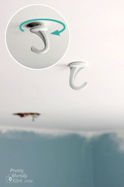 installed_ceiling_hook How to Swag a Light Fixture