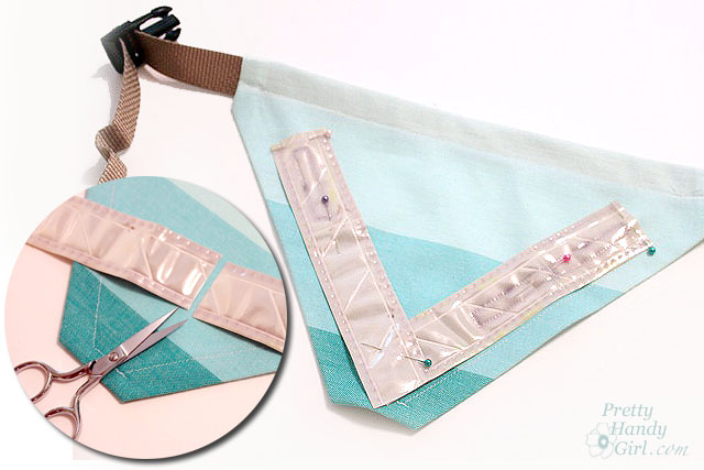 cut_and_pin_reflector_to_bandana