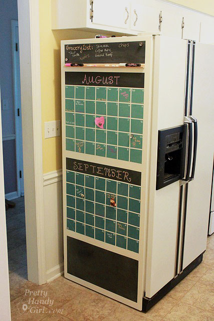 Chalkboard Calendar for the Refrigerator