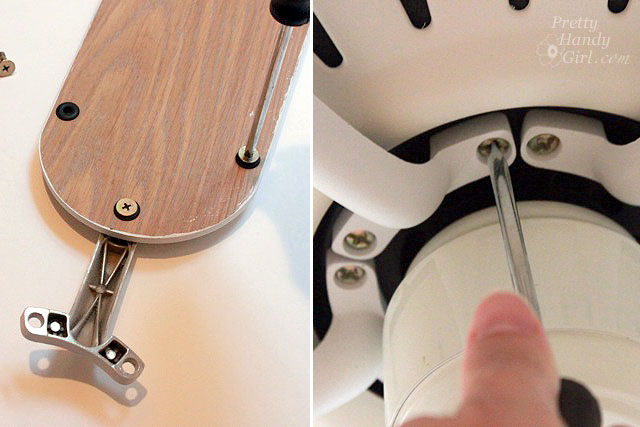 re-attach_blades_arms_on_fan Update Your Ceiling Fan with Paint