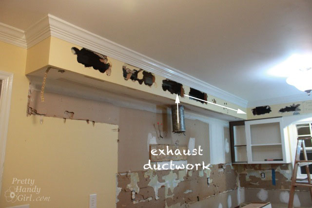 exhaust_pipe_in_soffit How to Remove a Soffit - Kitchen Renovation Update