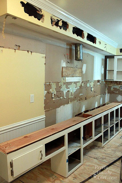 remove_cabinets How to Remove a Soffit - Kitchen Renovation Update