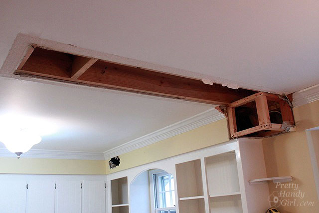 removed_one_soffit How to Remove a Soffit - Kitchen Renovation Update