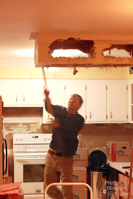 sledge_hammer_soffit How to Remove a Soffit - Kitchen Renovation Update