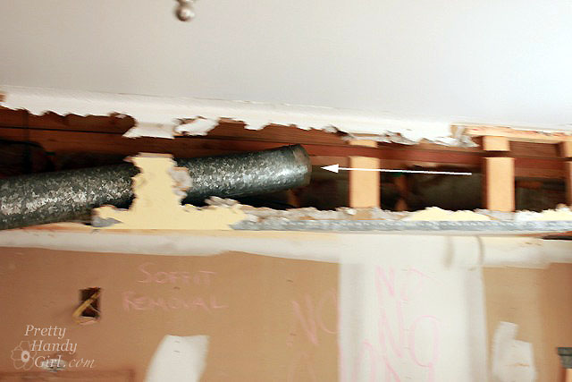 slide_duct_work_out How to Remove a Soffit - Kitchen Renovation Update