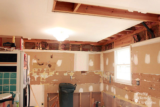 soffits_removed How to Remove a Soffit - Kitchen Renovation Update