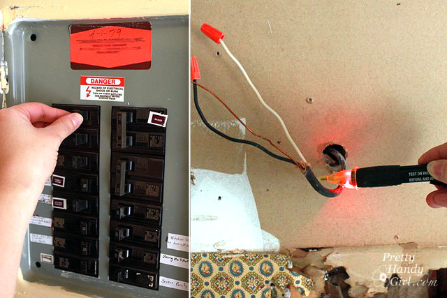 turn_off_power_test_it How to Remove a Soffit - Kitchen Renovation Update