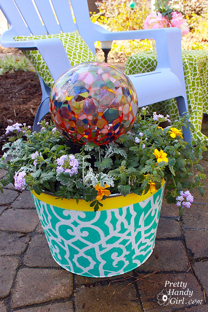 vibrant_ice_bucket_planter