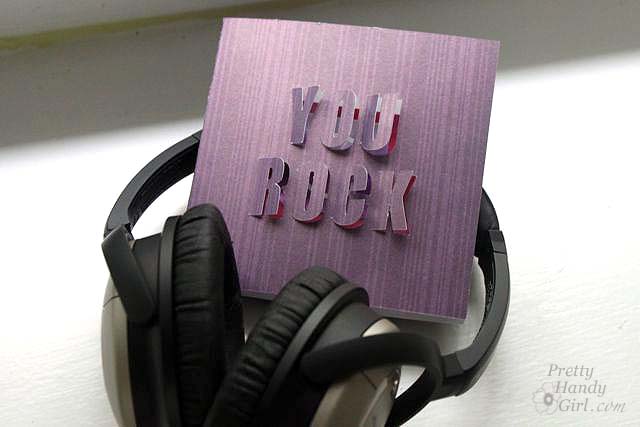 You Rock 3-D Card | Pretty Handy Girl
