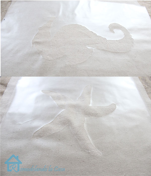 contact paper silhouete on fabric