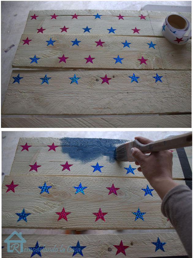 adding star stickers to sign