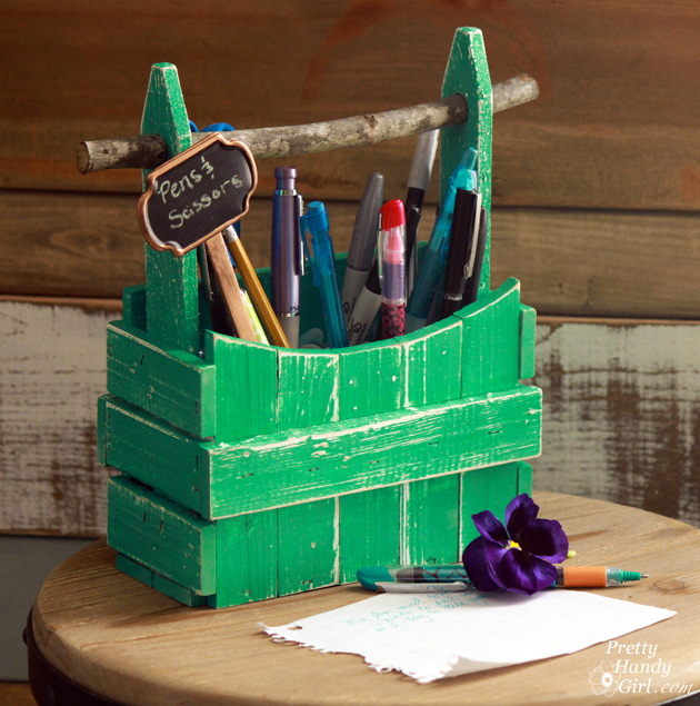 Distressed Picket Fence Planter Basket