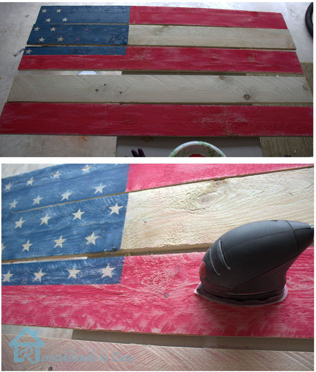 sanding flag sign