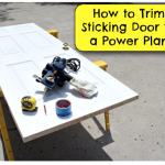 Trim a door with a power planer