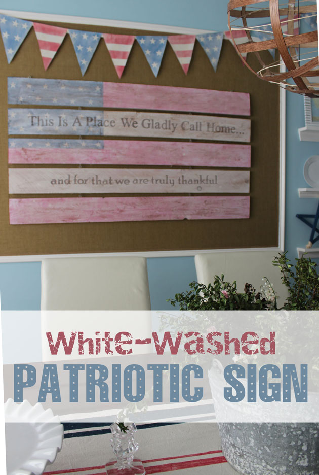 White-Washed Patriotic Sign