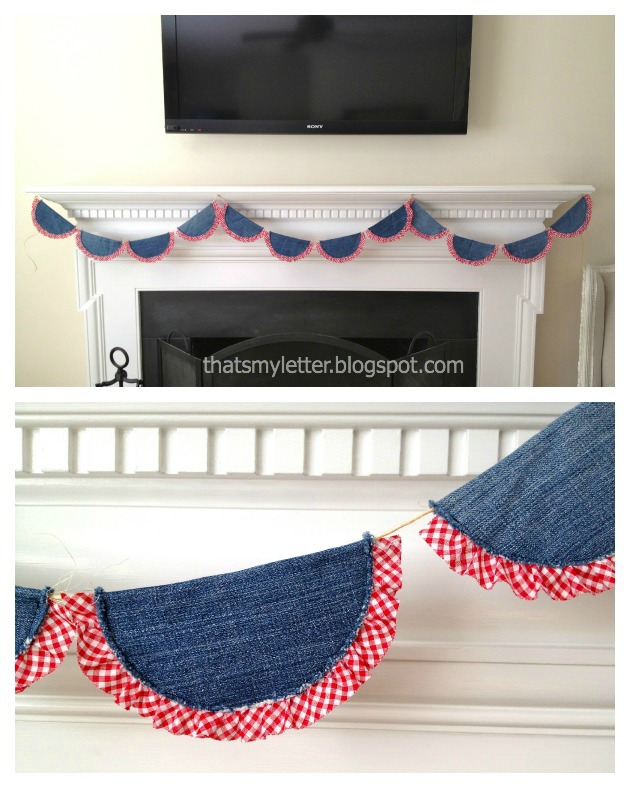 Patriotic Denim Bunting Tutorial