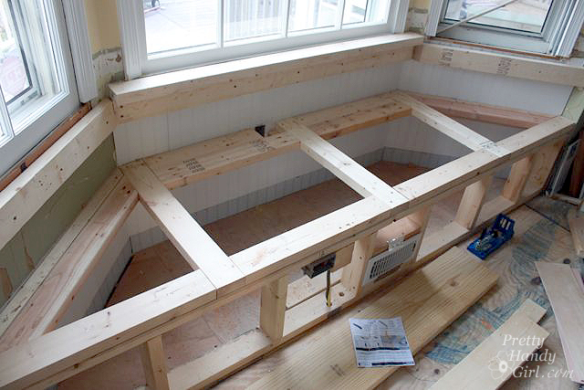framed bench and back support
