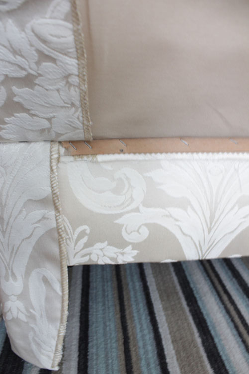 pulling up sofa skirt